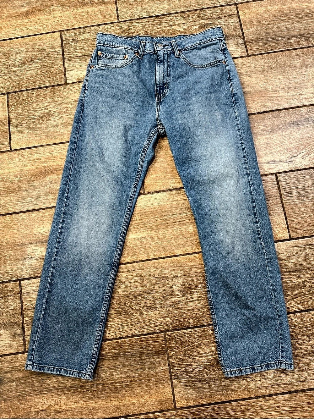 Levi's 505 Straight Leg Jeans Blue Waist 32 Length 29